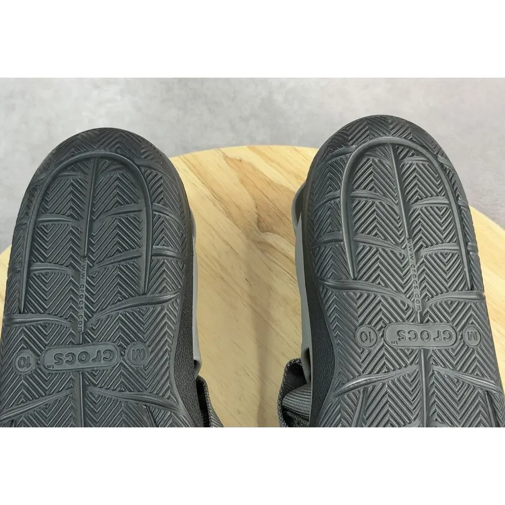 Men's Crocs Swiftwater Expedition Sandals Water Shoes Gray / Yellow Size 10